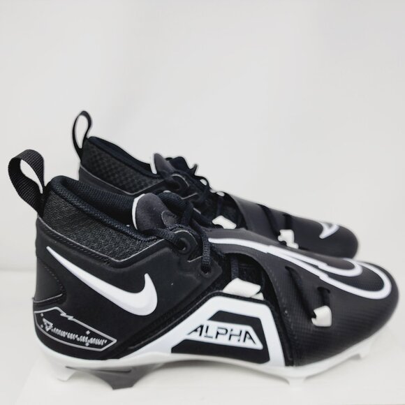 Nike Alpha Menace Pro 3 Mid Men's Size 11 Black Football Cleats CT6649-001 - Picture 5 of 10